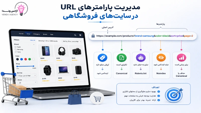 پارامترهای url در سایت فروشگاهی